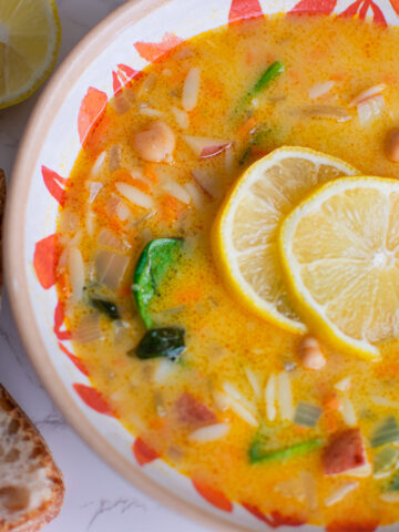 Lemon Orzo Chickpea Immune Boosting Soup