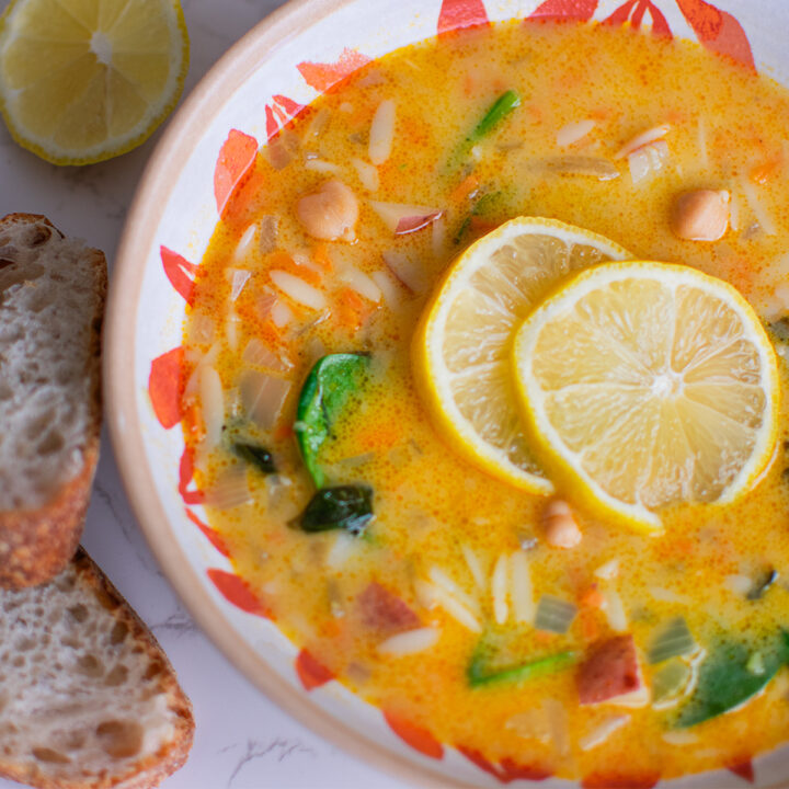 Lemon Orzo Chickpea Immune Boosting Soup