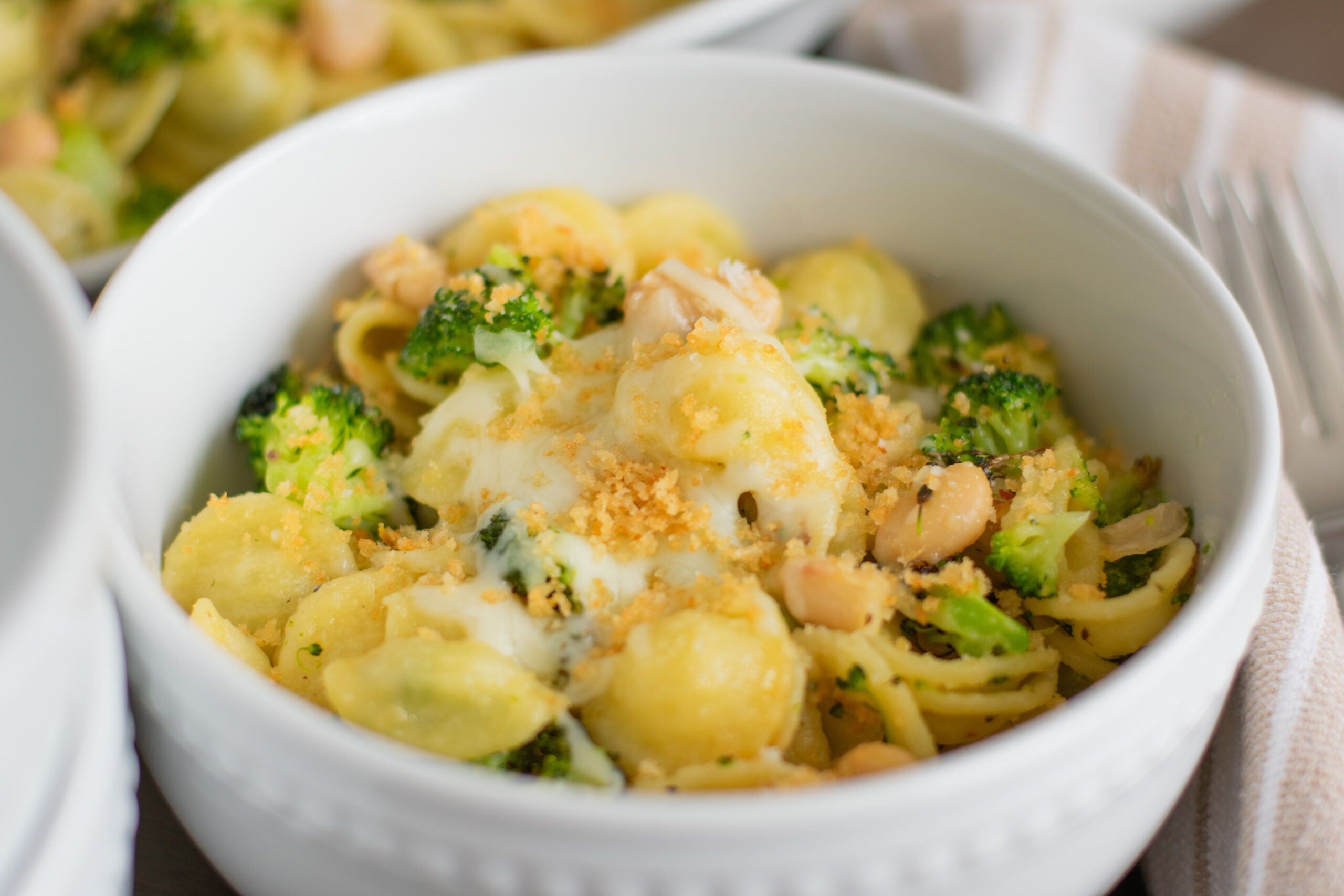 Pugliese Orecchiette with Roasted Broccoli & Cannellini Beans is a rustic and wholesome Italian dish and an elevated Pasta with Broccoli recipe perfect for any weeknight meal.