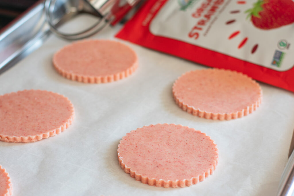 Strawberry Shortcake Ice Cream Shortbread Cookies