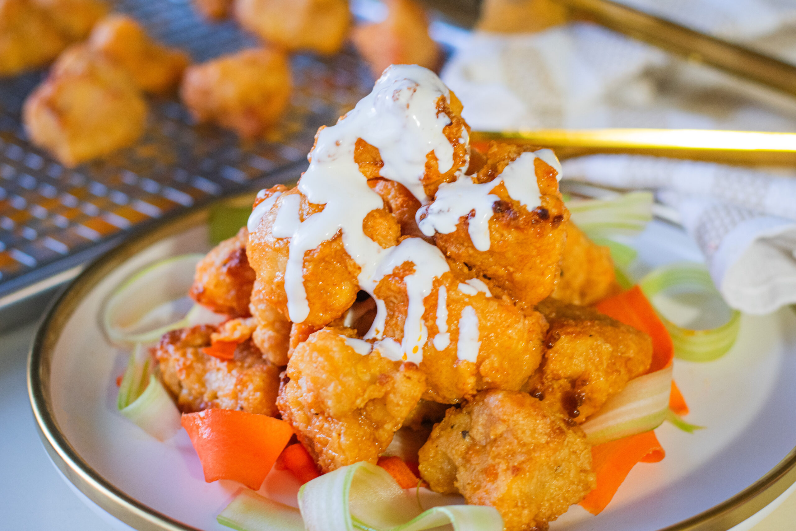 Air Fryer Buffalo Cauliflower