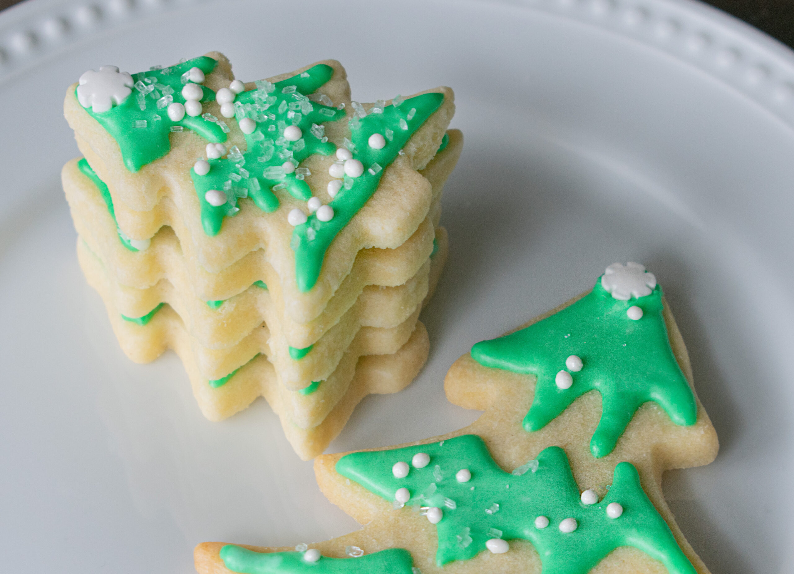 Royal Icing Christmas Tree Cookies