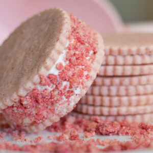 Strawberry Shortcake Shortbread Ice Cream Sandwiches