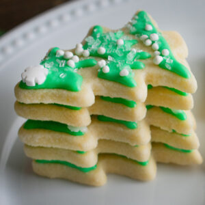 royal icing snow christmas trees sprinkles