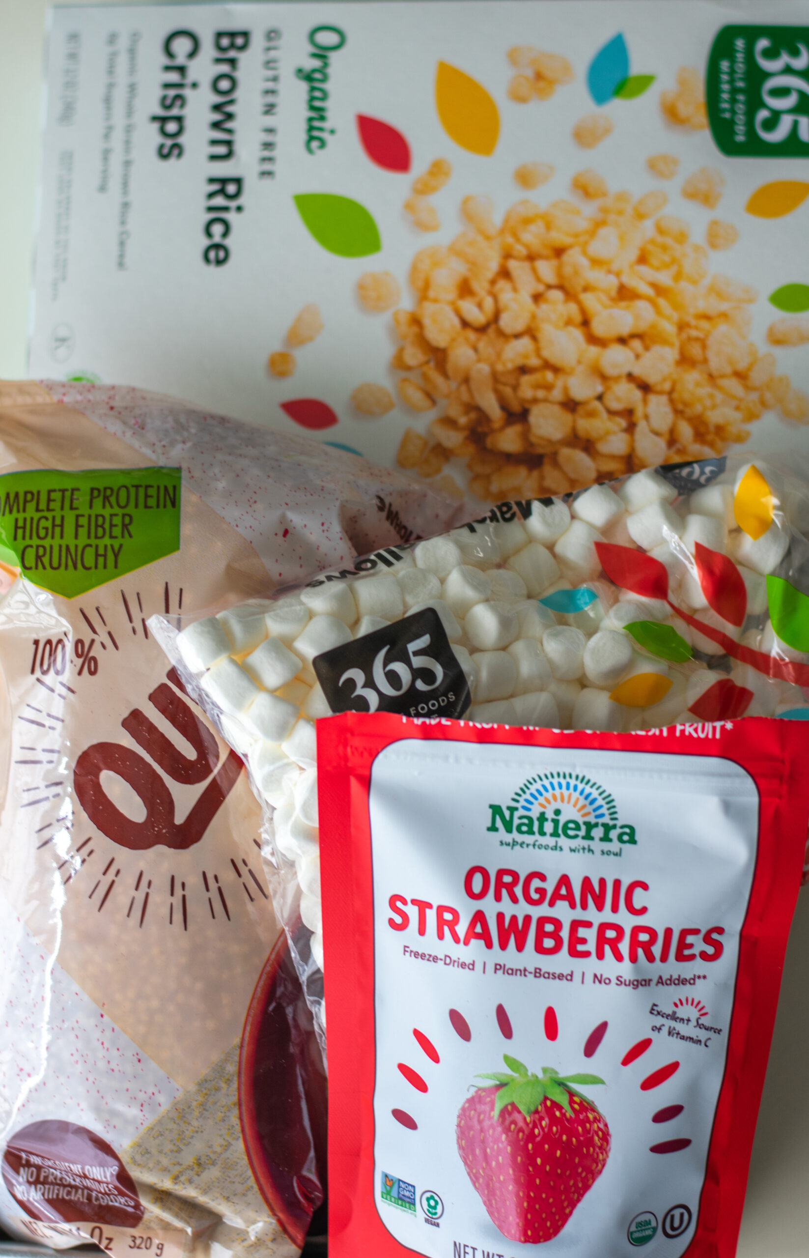 Strawberries & Cream Rice Krispie Treats Ingredients