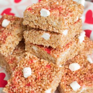 Strawberries and Cream Rice Krispie Treats Recipe