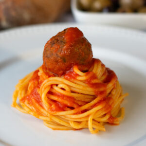 Meatless Meatballs and Spaghetti