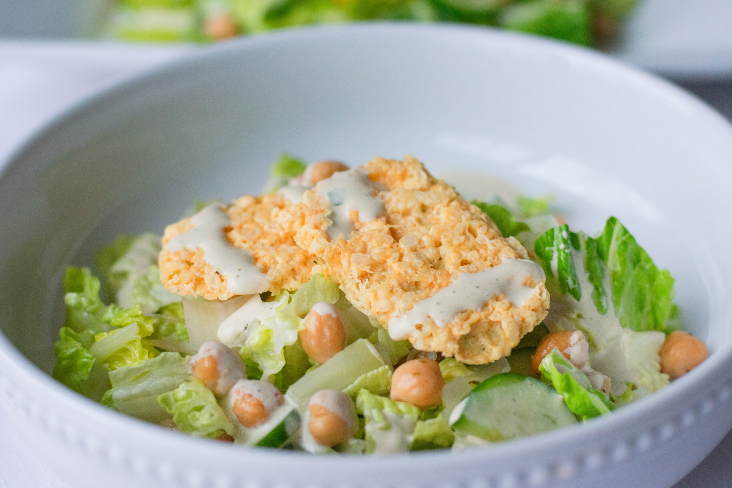 Easy Caesar Salad Recipe great for vegans and vegetarians no anchovies