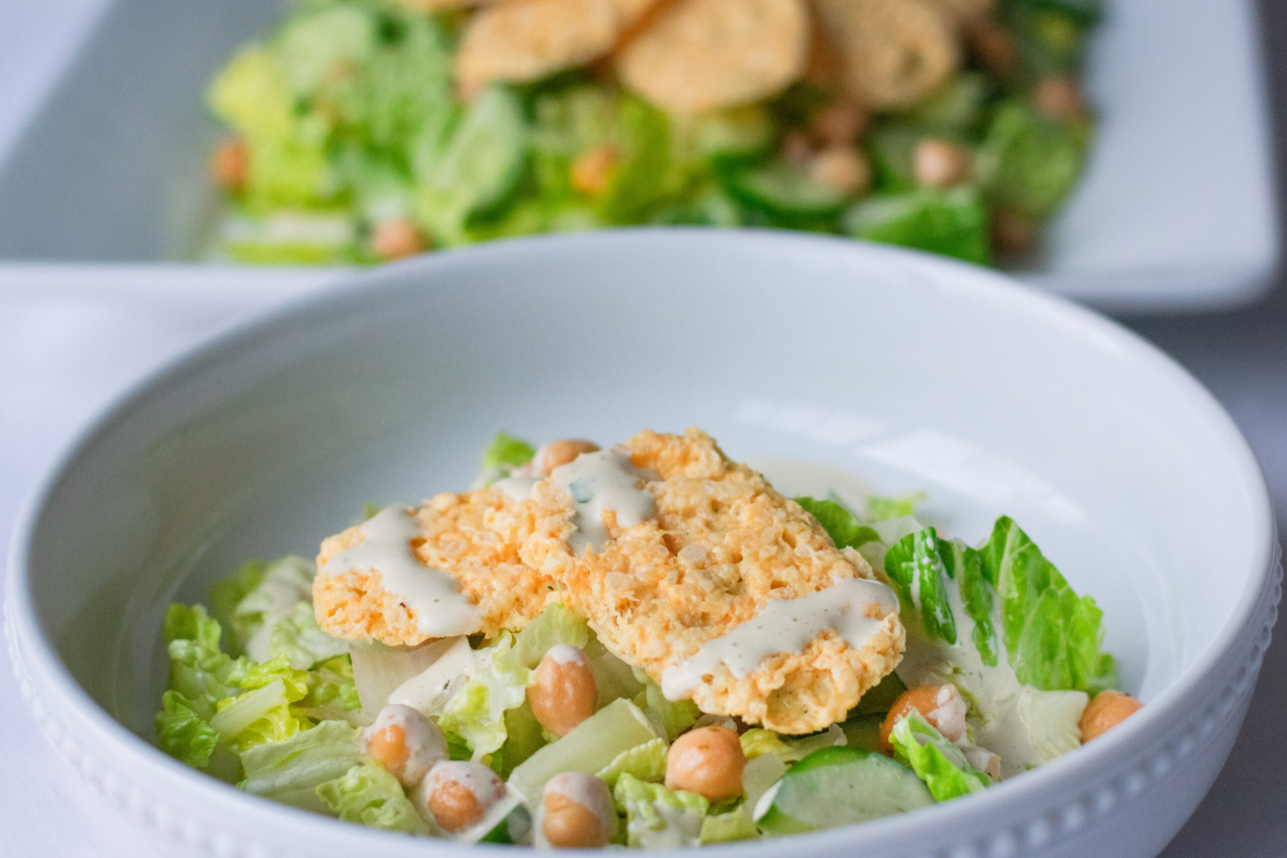 Easy Caesar Salad Recipe great for vegans and vegetarians no anchovies