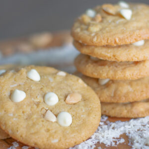 White Chocolate Chip Marcona Coconut Cookies